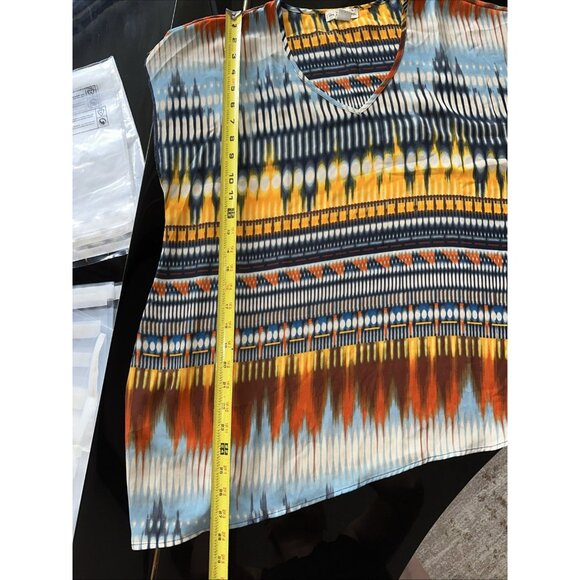 Live And Let Live Womens Multicolor Short Sleeve Top L Polyester Made In Vietnam - Picture 10 of 11